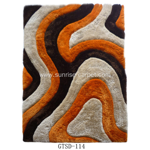 Polyester Soft & Silk Shaggy 3D Carpet